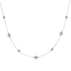 Wholesale Necklace 925 Sterling Silver Moissanite Fourleaf Clover Electroplating Ochain