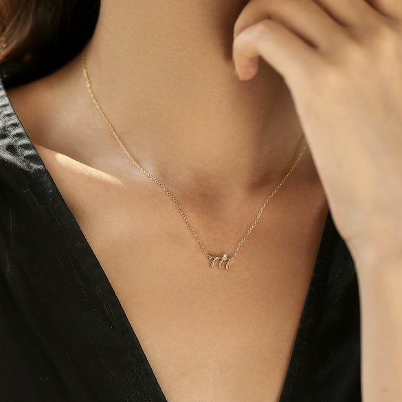 Wholesale Necklace 925 Sterling Silver Niche Design With Letters Numbers Text Electroplated For Women