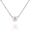 Wholesale Necklace Sterling Silver Pearl Geometric Ochain 14K Gold Plated