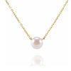 Wholesale Necklace Sterling Silver Pearl Geometric Ochain 14K Gold Plated
