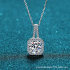 Wholesale Necklace 925 Sterling Silver Plated Pt950 Gold Star Pattern Four Claw Moissanite Pendant Cross Flower Chain For Women