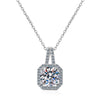Wholesale Necklace 925 Sterling Silver Plated Pt950 Gold Star Pattern Four Claw Moissanite Pendant Cross Flower Chain For Women