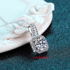 Wholesale Necklace 925 Sterling Silver Plated Pt950 Gold Star Pattern Four Claw Moissanite Pendant Cross Flower Chain For Women