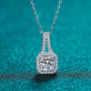 Wholesale Necklace 925 Sterling Silver Plated Pt950 Gold Star Pattern Four Claw Moissanite Pendant Cross Flower Chain For Women