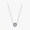 Wholesale Necklace 925 Sterling Silver Round Blue Eyes Microinlay Allmatch Geometric Clavicle Chain For Women