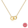 Wholesale Necklace 925 Sterling Silver Simple Geometric Mobius Clavicle Chain Electroplated Accessories