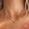 Wholesale Necklace 925 Sterling Silver Simple Geometric Mobius Clavicle Chain Electroplated Accessories