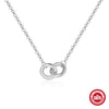 Wholesale Necklace 925 Sterling Silver Simple Geometric Mobius Clavicle Chain Electroplated Accessories