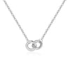 Wholesale Necklace 925 Sterling Silver Simple Geometric Mobius Clavicle Chain Electroplated Accessories