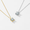 Wholesale Necklace 925 Sterling Silver Square Zircon Light Luxury Geometric Style For Women