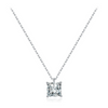 Wholesale Necklace 925 Sterling Silver Square Zircon Light Luxury Geometric Style For Women