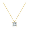 Wholesale Necklace 925 Sterling Silver Square Zircon Light Luxury Geometric Style For Women
