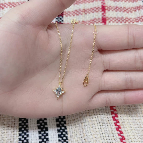 Wholesale Necklace 925 Sterling Silver Star Shape Electroplating