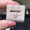 Wholesale Necklace 925 Sterling Silver U Shaped Horseshoe Pendant 14K Gold Plated O Chain For Women With Diamond Design And Letter Number Text Styling