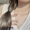 Wholesale Necklace 925 Sterling Silver U Shaped Horseshoe Pendant 14K Gold Plated O Chain For Women With Diamond Design And Letter Number Text Styling