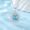 Wholesale Necklace 925 Sterling Silver Vintage Light Luxury Geometric Inlaid Sugar Emerald With Zircon Pendant