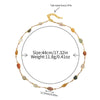 Wholesale Necklace Tiger's Eye Stone Green Stone Malachite Rope Stainless Steel Geometric Handmade Women's Retro Light Luxury
