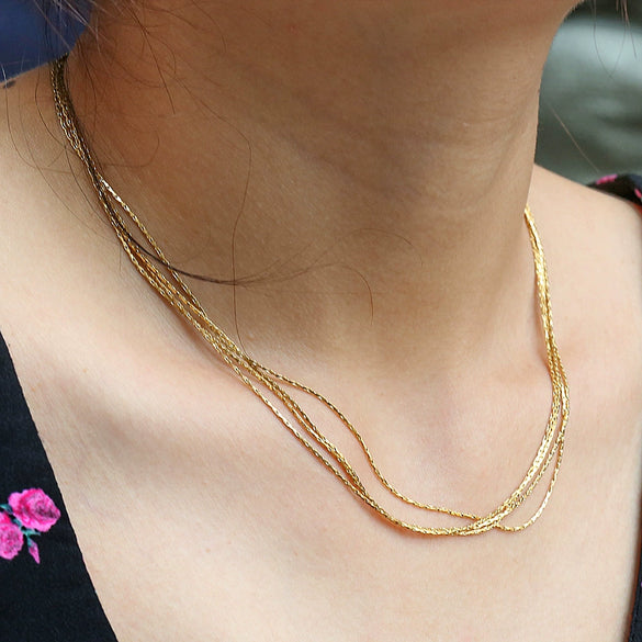 Wholesale Necklace Titanium Steel And Alloy Geometric Style Electroplating Design