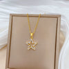Wholesale Necklace Titanium Steel Copper Geometric Fivepointed Star Simple Light Luxury Elegant Gorgeous Cartoon Minimalist Unisex
