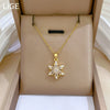 Wholesale Necklace Titanium Steel Copper Ice Flower Snowflake Full Diamond Geometric Cartoon Natural Style
