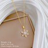 Wholesale Necklace Titanium Steel Copper Ice Flower Snowflake Full Diamond Geometric Cartoon Natural Style