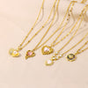 Wholesale Necklace Titanium Steel Copper Imitation Pearl Heart Shape Electroplating Light Luxury Style