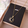 Wholesale Necklace Titanium Steel Copper Light Luxury Geometric Style With Diamond Treatment And Black Bear Crown Star Moon Elements Pendant Cross Chain For Women