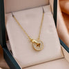 Wholesale Necklace Titanium Steel Copper Micropaved Geometric O Chain Electroplating Women Style