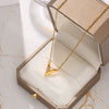 Wholesale Necklace Titanium Steel Copper Pendant With Diamonds Letters Numbers Text Vshaped Light Luxury Style For Women