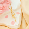 Wholesale Necklace Titanium Steel Copper Real Gold Plated Sweet Rose Pattern Chain For Women