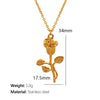 Wholesale Necklace 316L Stainless Steel Flower Retro Electroplating Women's Light Luxury Niche Design Jewelry
