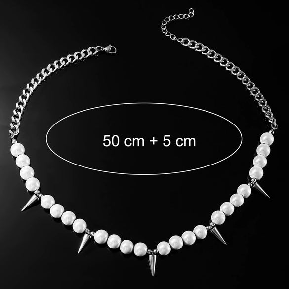 Wholesale Necklace Titanium Steel Geometric Ball Chain Electroplating Unisex