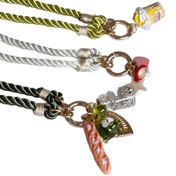 Wholesale Necklace Titanium Steel Geometric Electroplated Handwoven Rope Versatile Unisex Light Luxury Style