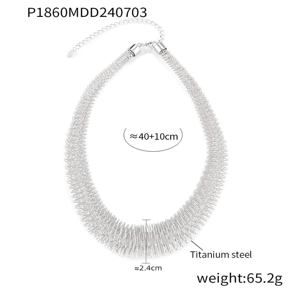 Wholesale Necklace 316L Stainless Steel Geometric Gold Plated Hiphop Style