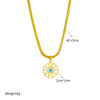 Wholesale Necklace Titanium Steel Geometric Hollow Eye Snake Bone Chain Retro Style Electroplated For Women
