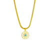 Wholesale Necklace Titanium Steel Geometric Hollow Eye Snake Bone Chain Retro Style Electroplated For Women