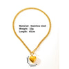 Wholesale Necklace Titanium Steel Geometric Hollow Heart Style Box Chain Ot Buckle Non Fading For Women