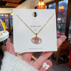 Wholesale Necklace Titanium Steel Geometric Inlaid Zircon Light Luxury Women's Cross Chain