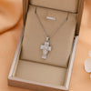 Wholesale Necklace Titanium Steel Geometric Mixed Gemstone Inlaid Electroplating O Chain For Women