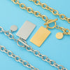 Wholesale Necklace Titanium Steel Geometric O Word Chain Electroplating Hiphop Style