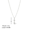 Wholesale Necklace Titanium Steel Geometric Pendant Electroplating O Word Chain For Women