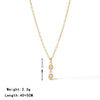 Wholesale Necklace Titanium Steel Geometric Pendant Electroplating O Word Chain For Women