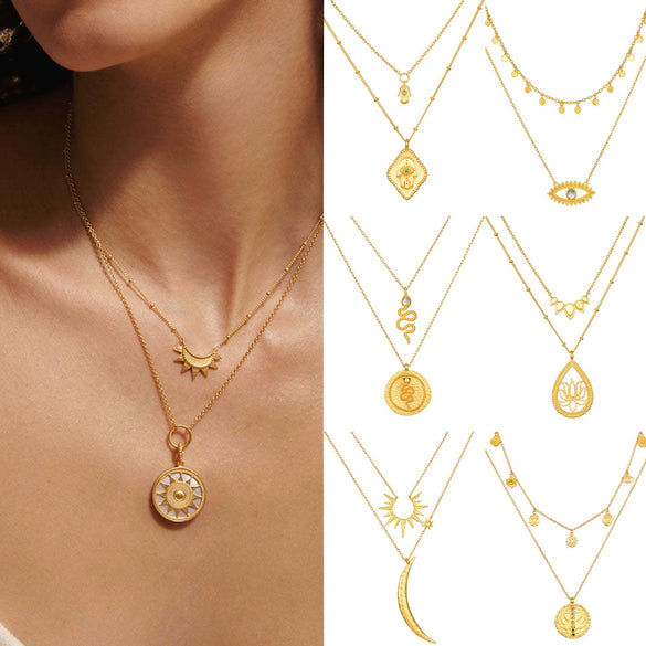 Wholesale Necklace Titanium Steel Geometric Style Electroplating For Women