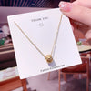 Wholesale Necklace Titanium Steel Geometric Style Gold Plated For Women