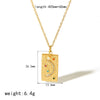 Wholesale Necklace Titanium Steel Geometric Sun And Moon Diamondembedded Star Electroplating Pendant