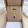 Wholesale Necklace Titanium Steel Geometric Water Drops Full Diamond Style For Female And Male