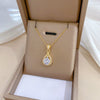 Wholesale Necklace Titanium Steel Geometric Water Drops Full Diamond Style For Female And Male