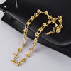 Wholesale Necklace Titanium Steel Heart Gold Inlaid Hiphop Ins Style Water Wave Chain For Women