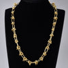 Wholesale Necklace Titanium Steel Heart Gold Inlaid Hiphop Ins Style Water Wave Chain For Women
