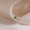 Wholesale Necklace Titanium Steel Heart Shape 18K Gold Plated For Women